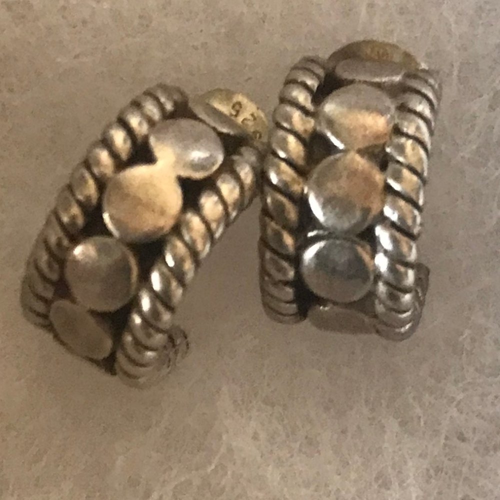 Sterling silver hoop earrings